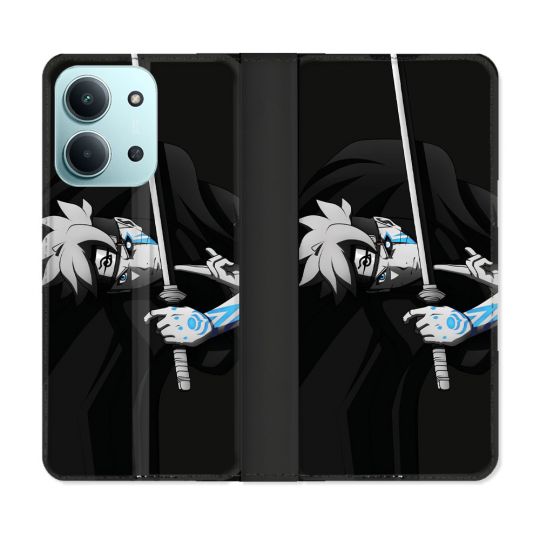 Housse cuir portefeuille Pour Xiaomi Redmi 15C 4G Manga Boruto Epée