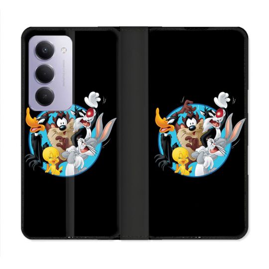Housse cuir portefeuille Pour Xiaomi Redmi 15 5G Looney Tunes