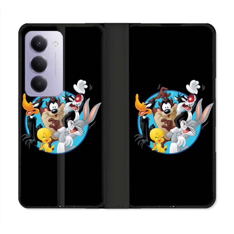 Housse cuir portefeuille Pour Xiaomi Redmi 15 5G Looney Tunes