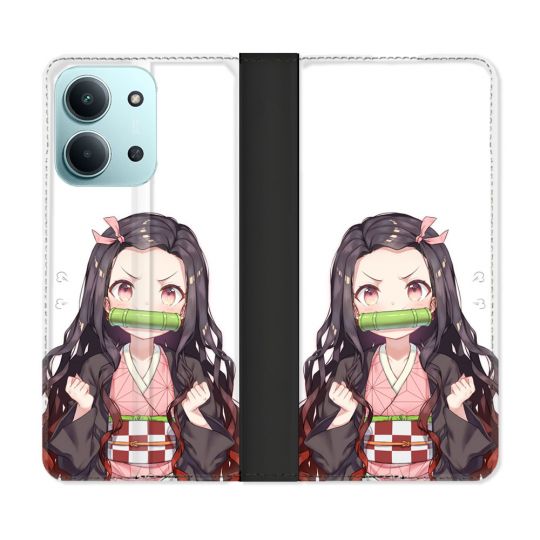 Housse cuir portefeuille Pour Xiaomi Redmi 15C 4G Manga Demon Slayer Nezuko