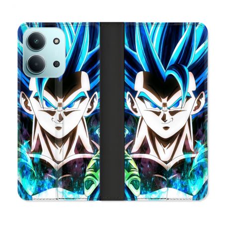 Housse cuir portefeuille Pour Xiaomi Redmi 15C 4G Manga Dragon Ball Gogeta Visage