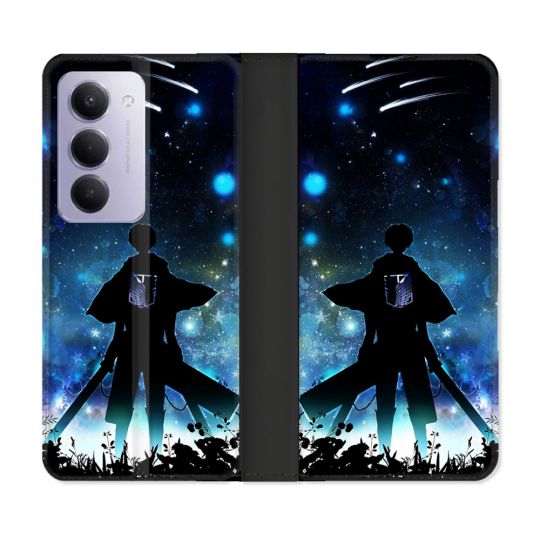 Housse cuir portefeuille Pour Xiaomi Redmi 15 5G Manga Attaque Titans Levi