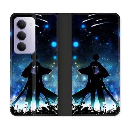 Housse cuir portefeuille Pour Xiaomi Redmi 15 5G Manga Attaque Titans Levi