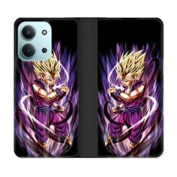 Housse cuir portefeuille Pour Xiaomi Redmi 15C 4G Manga Dragon Ball Sangohan Violet