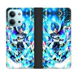Housse cuir portefeuille Pour Xiaomi Redmi 15C 4G Manga Dragon Ball Vegeta Bleu