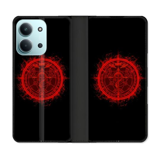 Housse cuir portefeuille Pour Xiaomi Redmi 15C 4G Manga Fullmetal Alchemist Logo