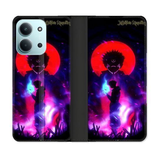 Housse cuir portefeuille Pour Xiaomi Redmi 15C 4G Manga Jujutsu Kaisen Itadori Sukuna