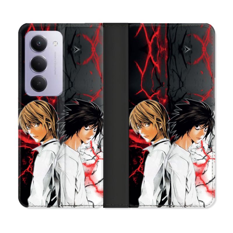 Housse cuir portefeuille Pour Xiaomi Redmi 15 5G Manga Death Note Duo
