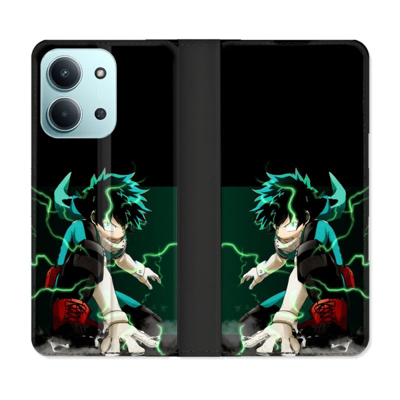 Housse cuir portefeuille Pour Xiaomi Redmi 15C 4G Manga My Hero Academia Deku