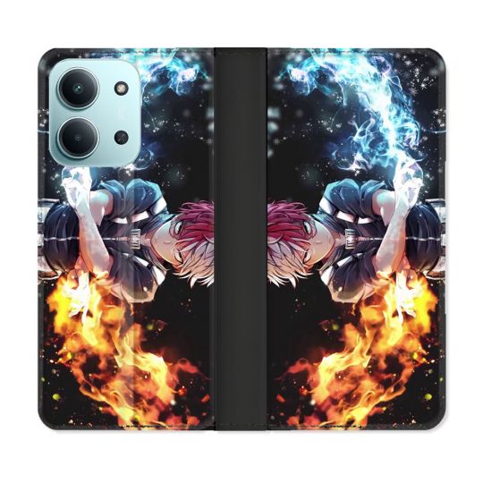 Housse cuir portefeuille Pour Xiaomi Redmi 15C 4G Manga My Hero Academia Shoto