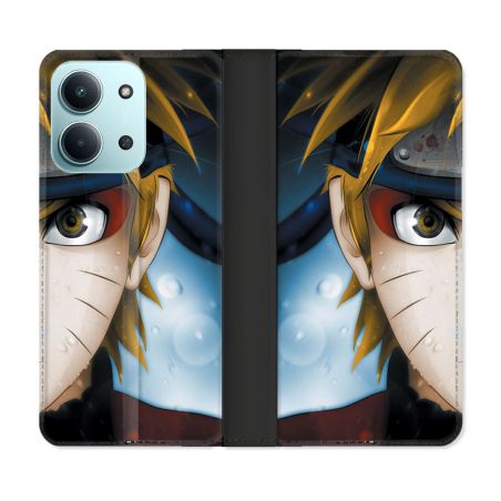 Housse cuir portefeuille Pour Xiaomi Redmi 15C 4G Manga Naruto Blanc