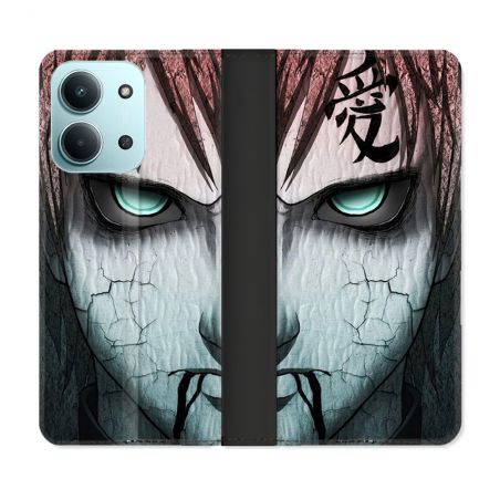 Housse cuir portefeuille Pour Xiaomi Redmi 15C 4G Manga Naruto Gaara