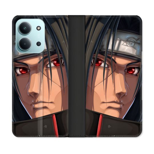 Housse cuir portefeuille Pour Xiaomi Redmi 15C 4G Manga Naruto Itachi Visage