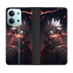 Housse cuir portefeuille Pour Xiaomi Redmi 15C 4G Manga Naruto Kakashi Dark