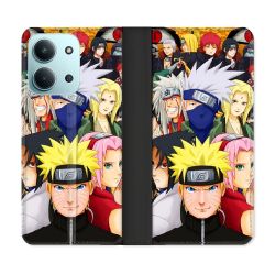 Housse cuir portefeuille Pour Xiaomi Redmi 15C 4G Manga Naruto Team