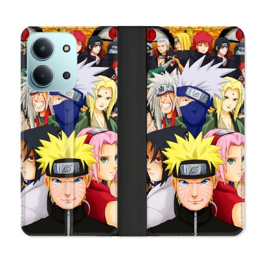 Housse cuir portefeuille Pour Xiaomi Redmi 15C 4G Manga Naruto Team
