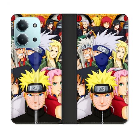 Housse cuir portefeuille Pour Xiaomi Redmi 15C 4G Manga Naruto Team