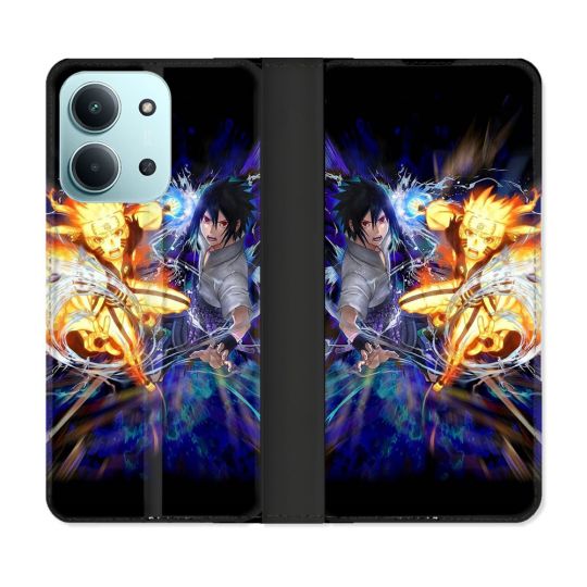 Housse cuir portefeuille Pour Xiaomi Redmi 15C 4G Manga Naruto VS