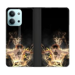 Housse cuir portefeuille Pour Xiaomi Redmi 15C 4G Manga One Piece Ace Noir