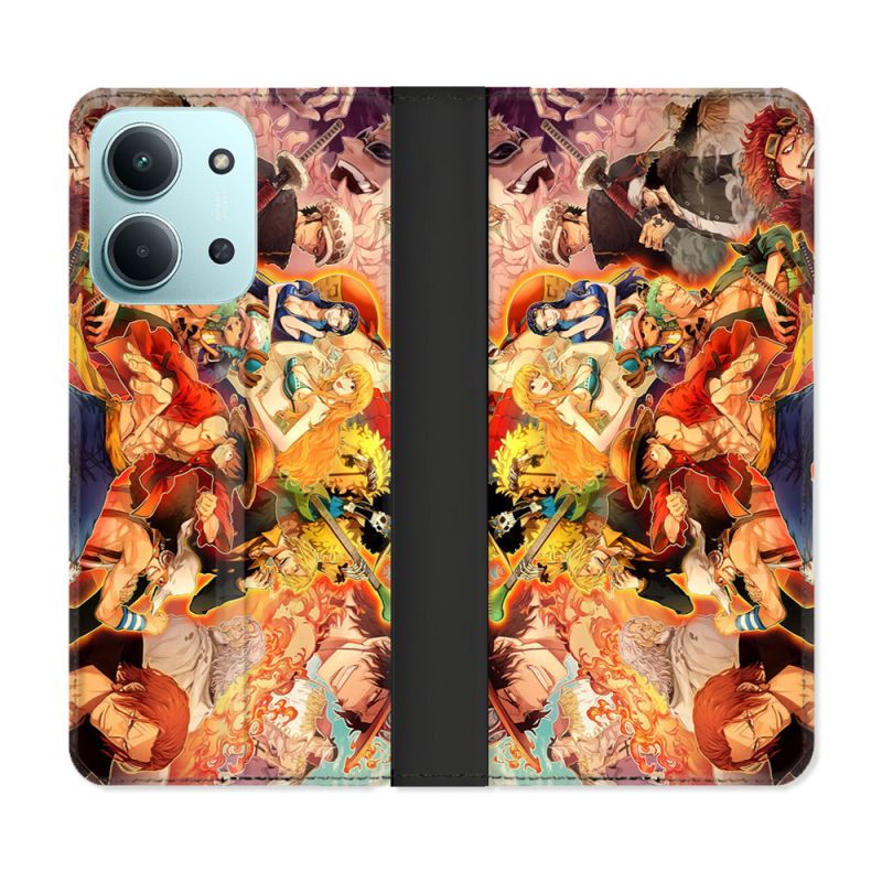 Housse cuir portefeuille Pour Xiaomi Redmi 15C 4G Manga One Piece Nakama