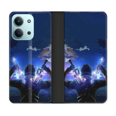 Housse cuir portefeuille Pour Xiaomi Redmi 15C 4G Manga SAO sword Art Online Epee