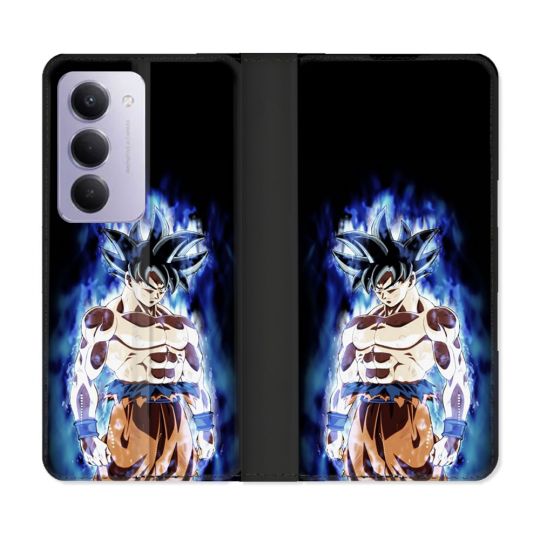 Housse cuir portefeuille Pour Xiaomi Redmi 15 5G Manga Dragon Ball Sangoku Noir