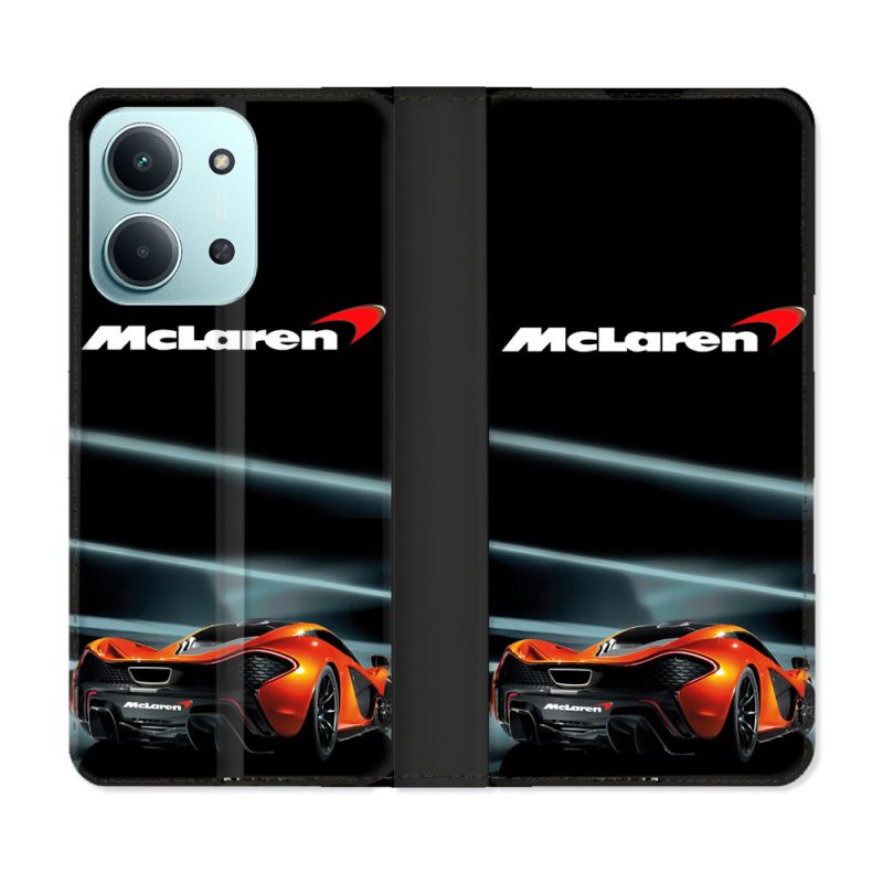 Housse cuir portefeuille Pour Xiaomi Redmi 15C 4G Mc Laren