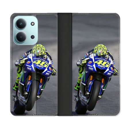 Housse cuir portefeuille Pour Xiaomi Redmi 15C 4G Moto Course GP Wheeling 46