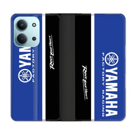 Housse cuir portefeuille Pour Xiaomi Redmi 15C 4G Moto Yamaha