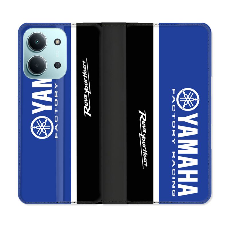 Housse cuir portefeuille Pour Xiaomi Redmi 15C 4G Moto Yamaha