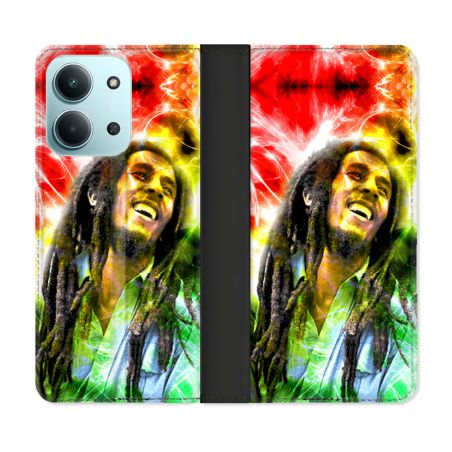 Housse cuir portefeuille Pour Xiaomi Redmi 15C 4G Musique Bob Marley Color