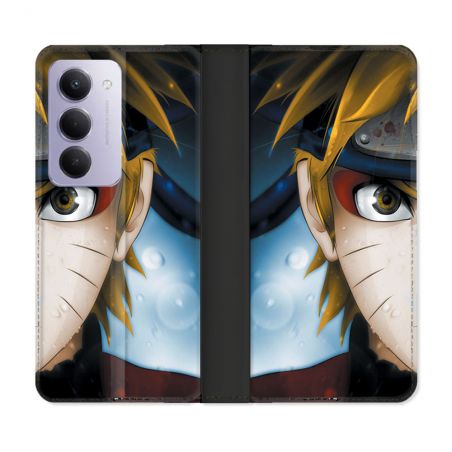 Housse cuir portefeuille Pour Xiaomi Redmi 15 5G Manga Naruto Blanc