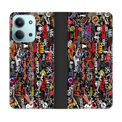 Housse cuir portefeuille Pour Xiaomi Redmi 15C 4G Musique Rock Groupe
