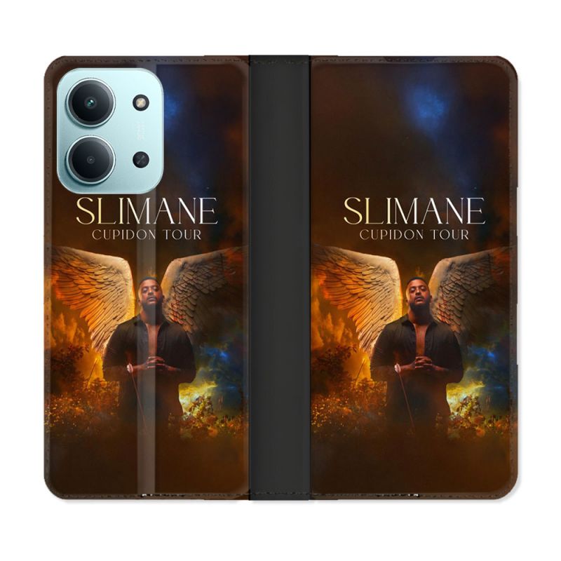 Housse cuir portefeuille Pour Xiaomi Redmi 15C 4G Musique Slimane Ange