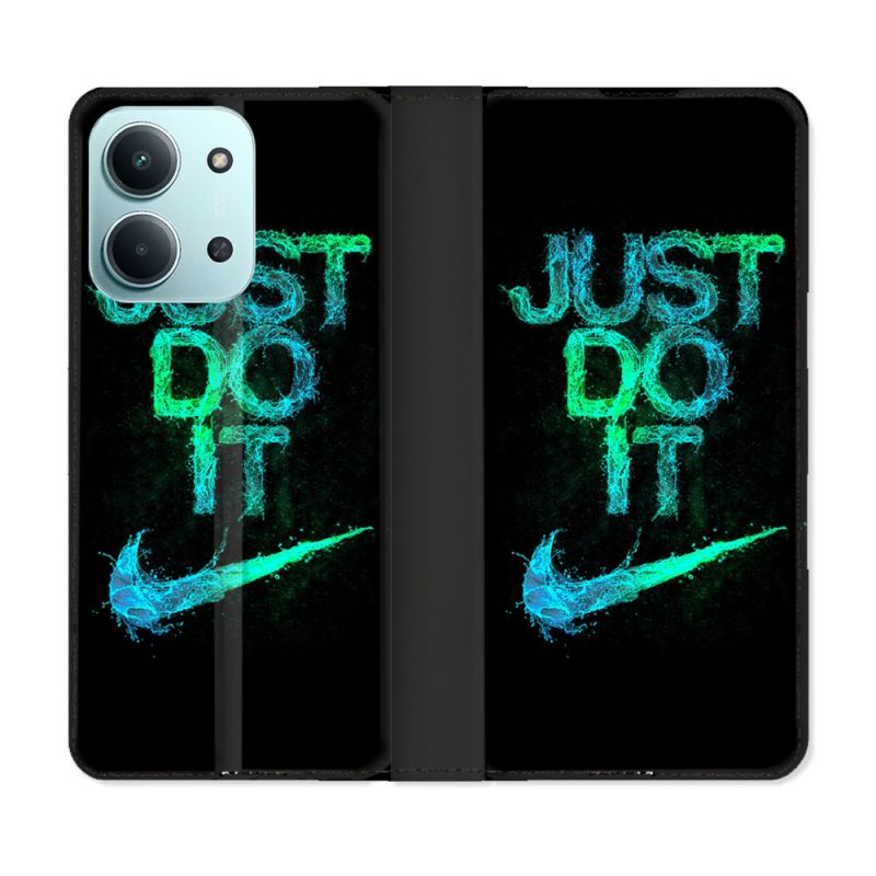 Housse cuir portefeuille Pour Xiaomi Redmi 15C 4G Nike Just Do It