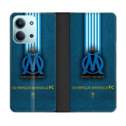 Housse cuir portefeuille Pour Xiaomi Redmi 15C 4G Olympique Marseille OM Bande