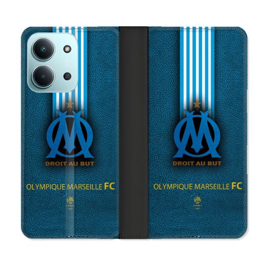 Housse cuir portefeuille Pour Xiaomi Redmi 15C 4G Olympique Marseille OM Bande