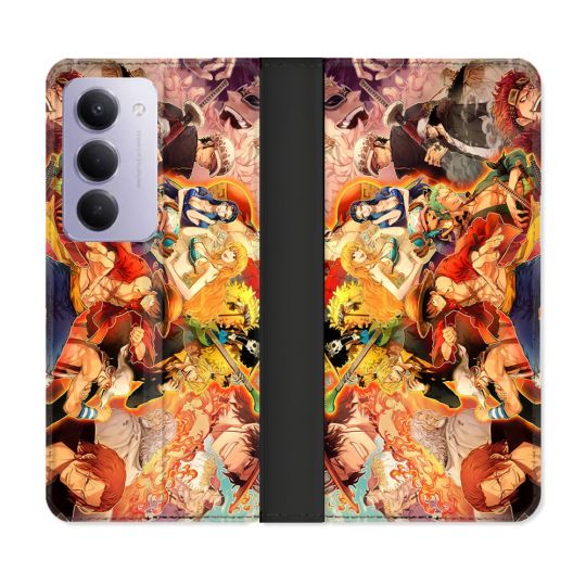 Housse cuir portefeuille Pour Xiaomi Redmi 15 5G Manga One Piece Nakama