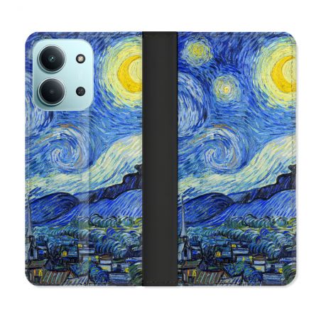 Housse cuir portefeuille Pour Xiaomi Redmi 15C 4G Peinture La nuit étoilée