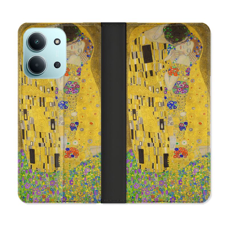 Housse cuir portefeuille Pour Xiaomi Redmi 15C 4G Peinture Le Baiser