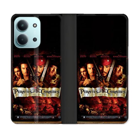 Housse cuir portefeuille Pour Xiaomi Redmi 15C 4G Pirate Des Caraibes