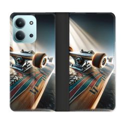 Housse cuir portefeuille Pour Xiaomi Redmi 15C 4G Planche Skate