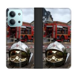Housse cuir portefeuille Pour Xiaomi Redmi 15C 4G Pompier Casque Camion