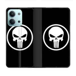 Housse cuir portefeuille Pour Xiaomi Redmi 15C 4G Punisher