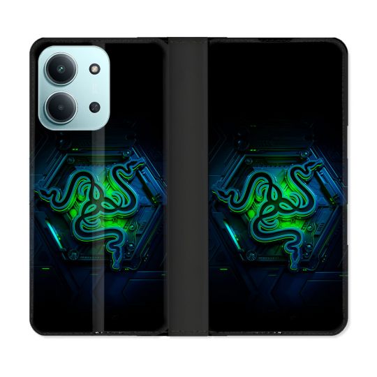 Housse cuir portefeuille Pour Xiaomi Redmi 15C 4G Razer