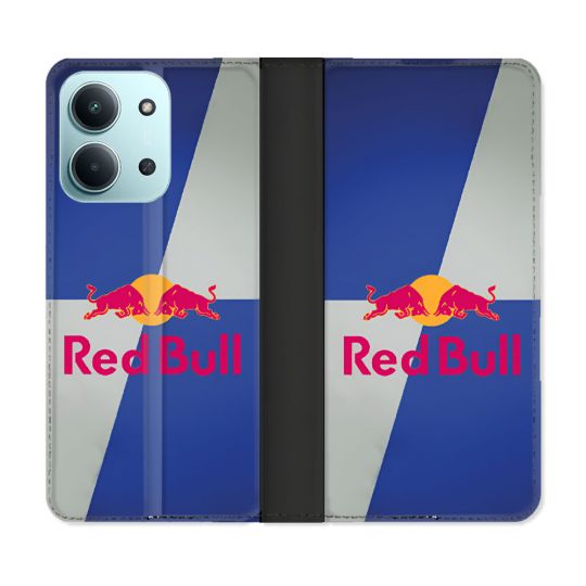 Housse cuir portefeuille Pour Xiaomi Redmi 15C 4G Red Bull Classique