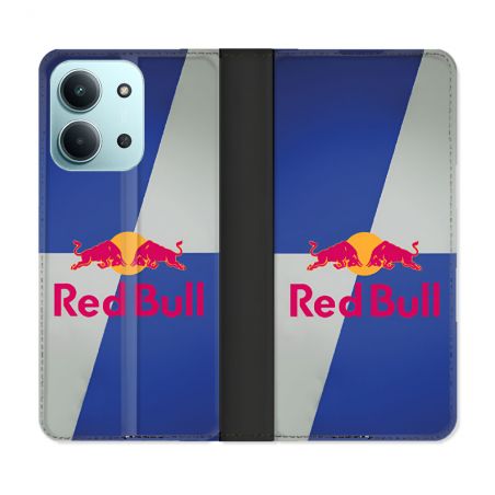 Housse cuir portefeuille Pour Xiaomi Redmi 15C 4G Red Bull Classique
