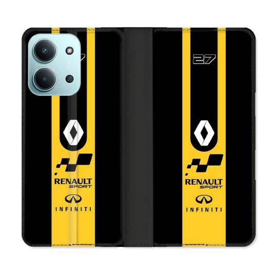 Housse cuir portefeuille Pour Xiaomi Redmi 15C 4G Renault