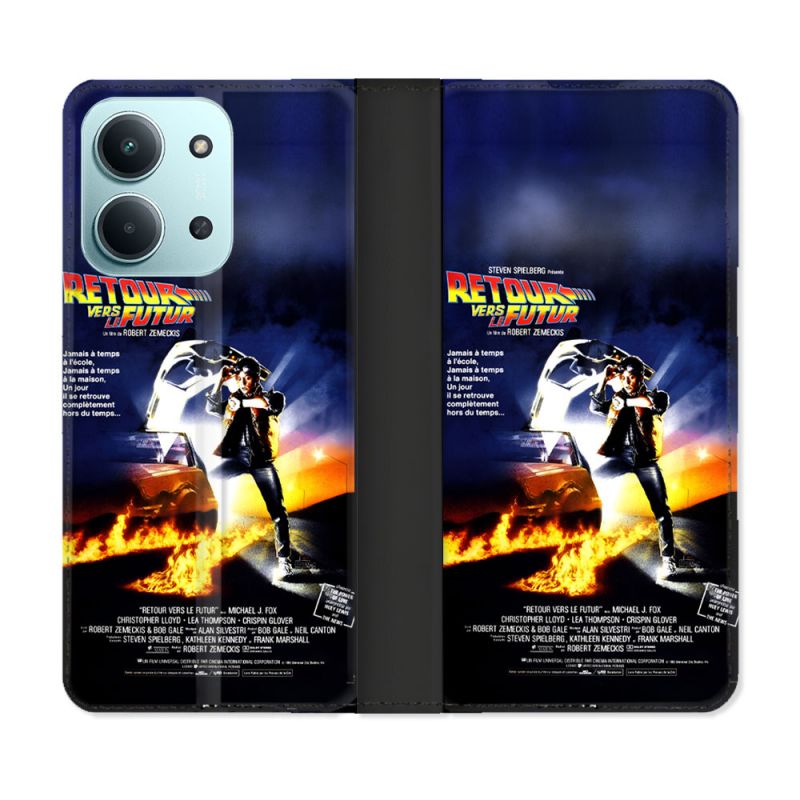 Housse cuir portefeuille Pour Xiaomi Redmi 15C 4G Retour Vers Le Futur Affiche