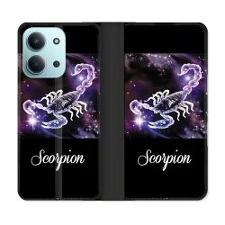 Housse cuir portefeuille Pour Xiaomi Redmi 15C 4G Signe Zodiaque 2 Scorpion